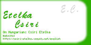 etelka csiri business card